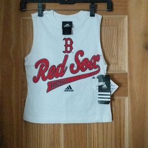 Adidas kids small red sox tank top